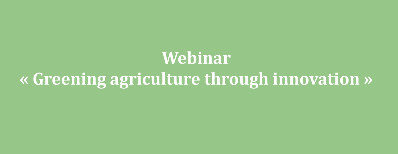 Webinar greening agriculture