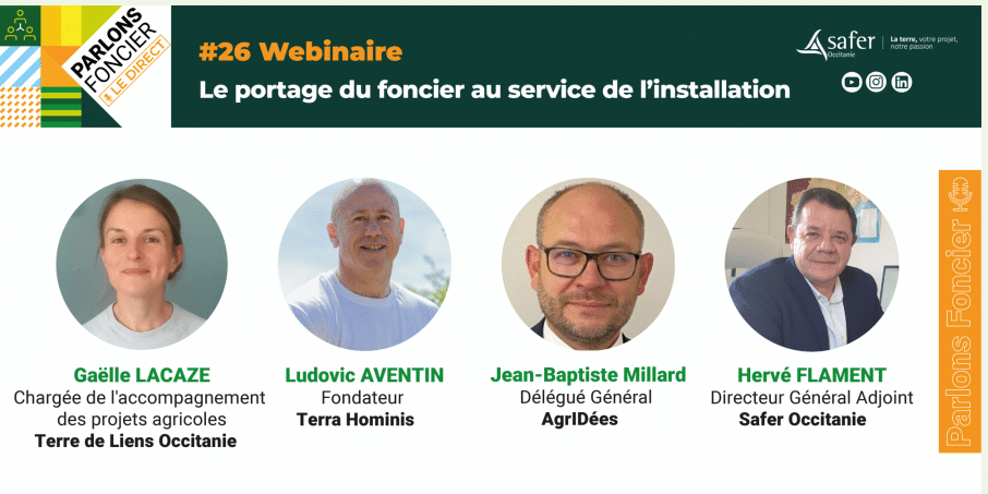 Webinaire - Le portage du foncier au service de l’installation-safer-occitanie