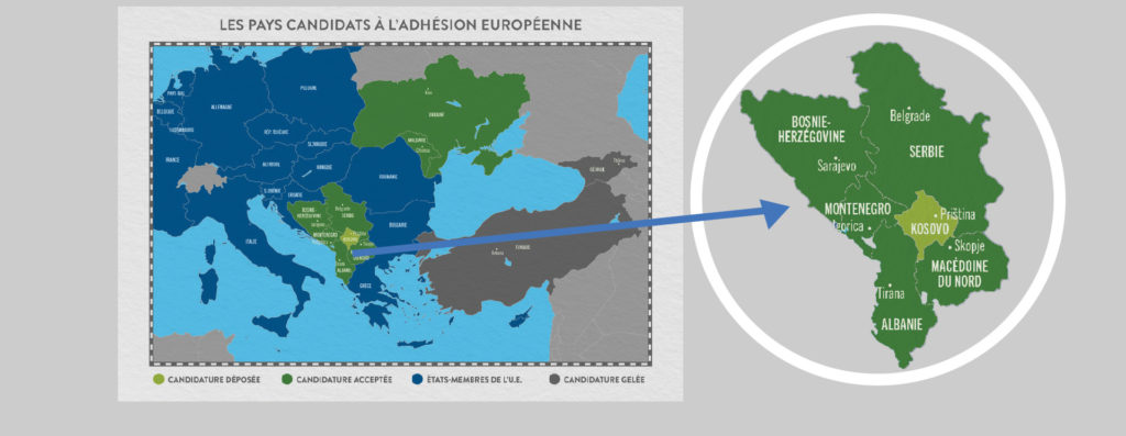 2025 Carte pays adhérents à l'UE-Loupe balkans-Agridées/JC. Guérin